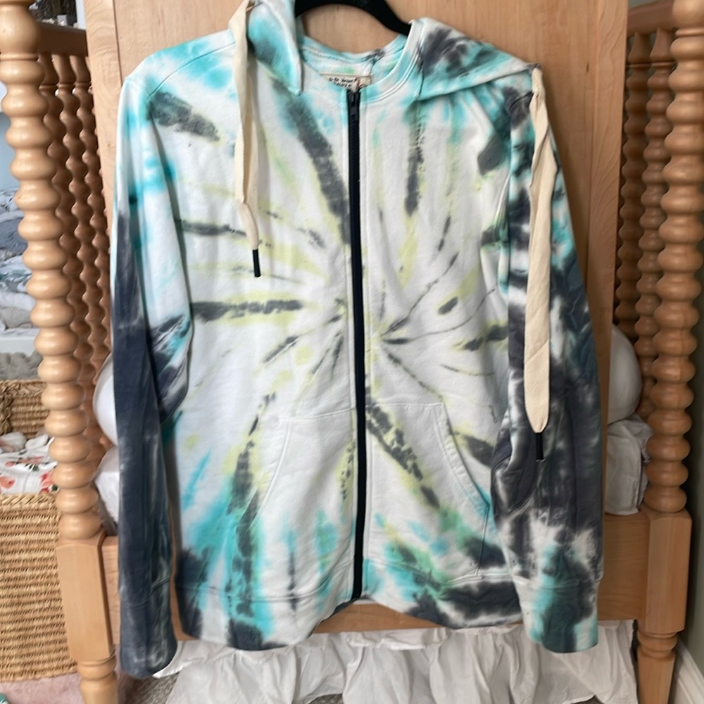Sandrine Rose tie dye zip up NWT